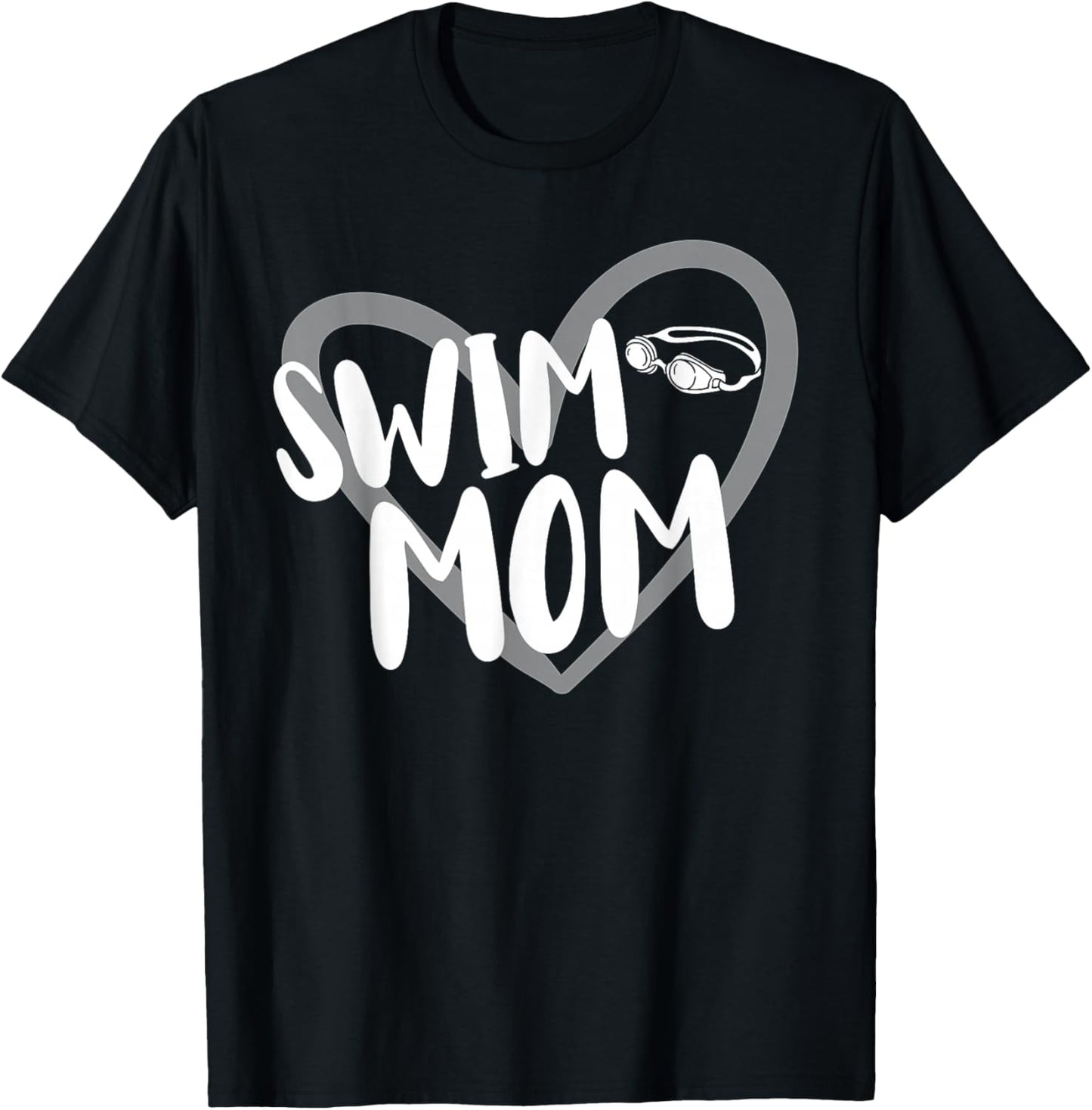 Swim Mom Float Heart T-Shirt - T-Shirt | Black