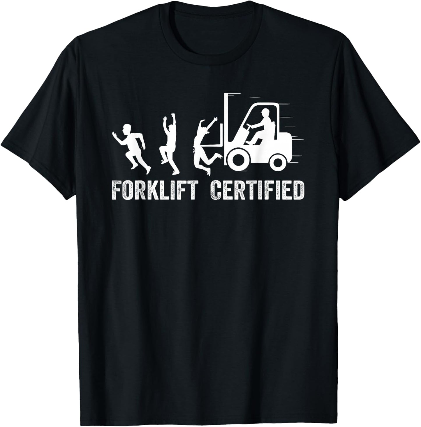 Funny Forklift Driver Operator Forklift Certified Forklift T-Shirt - T-Shirt | Black