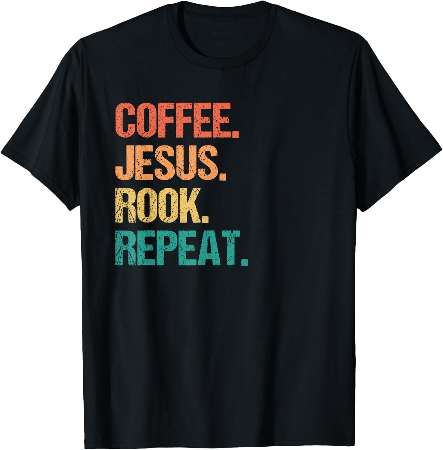 Coffee Jesus Rook Card Game Player T-Shirt - T-Shirt | Black