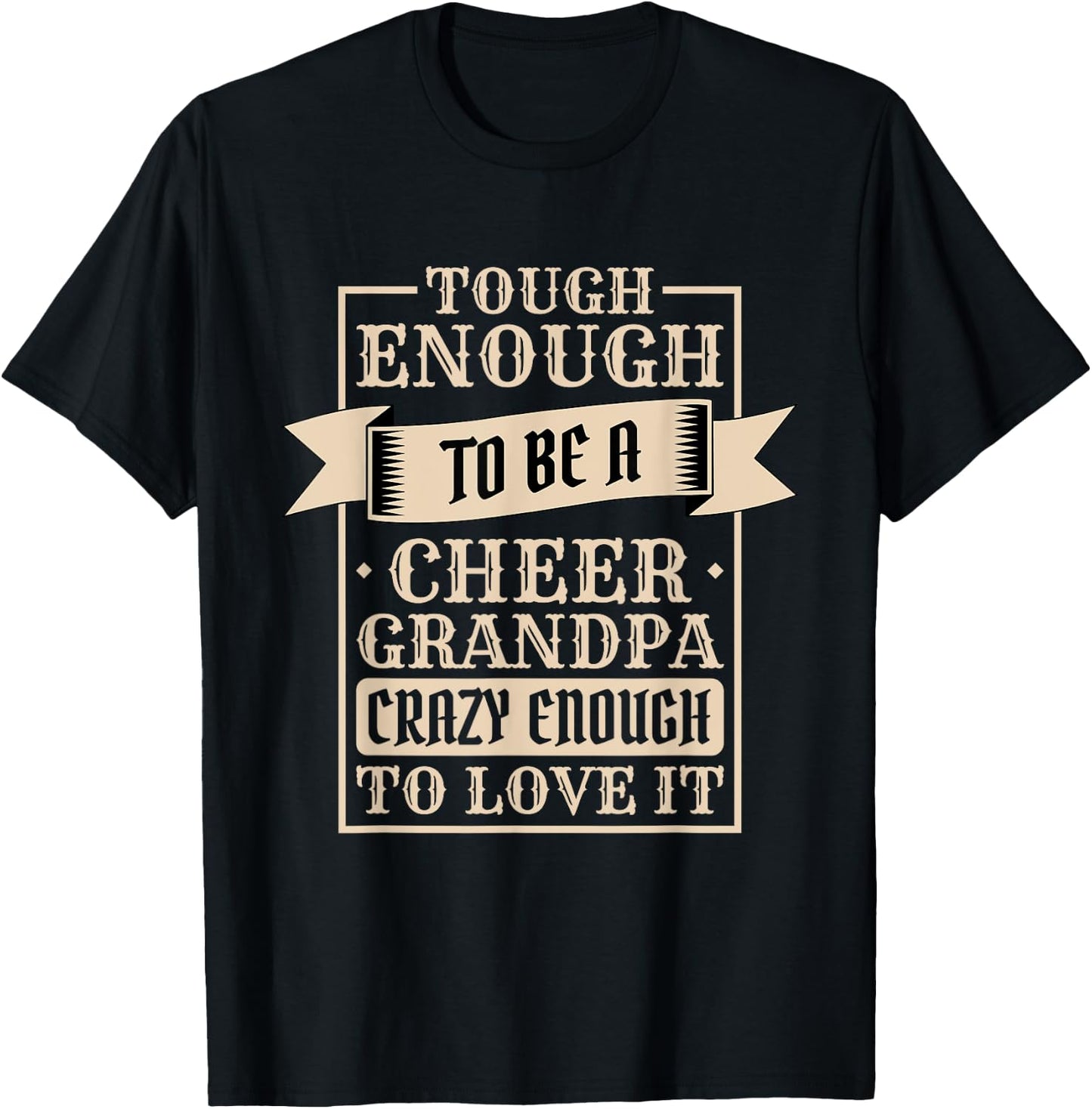 Cheer Grandpa Design for Cheerleader Cheerleading Granddad T-Shirt - T-Shirt | Black
