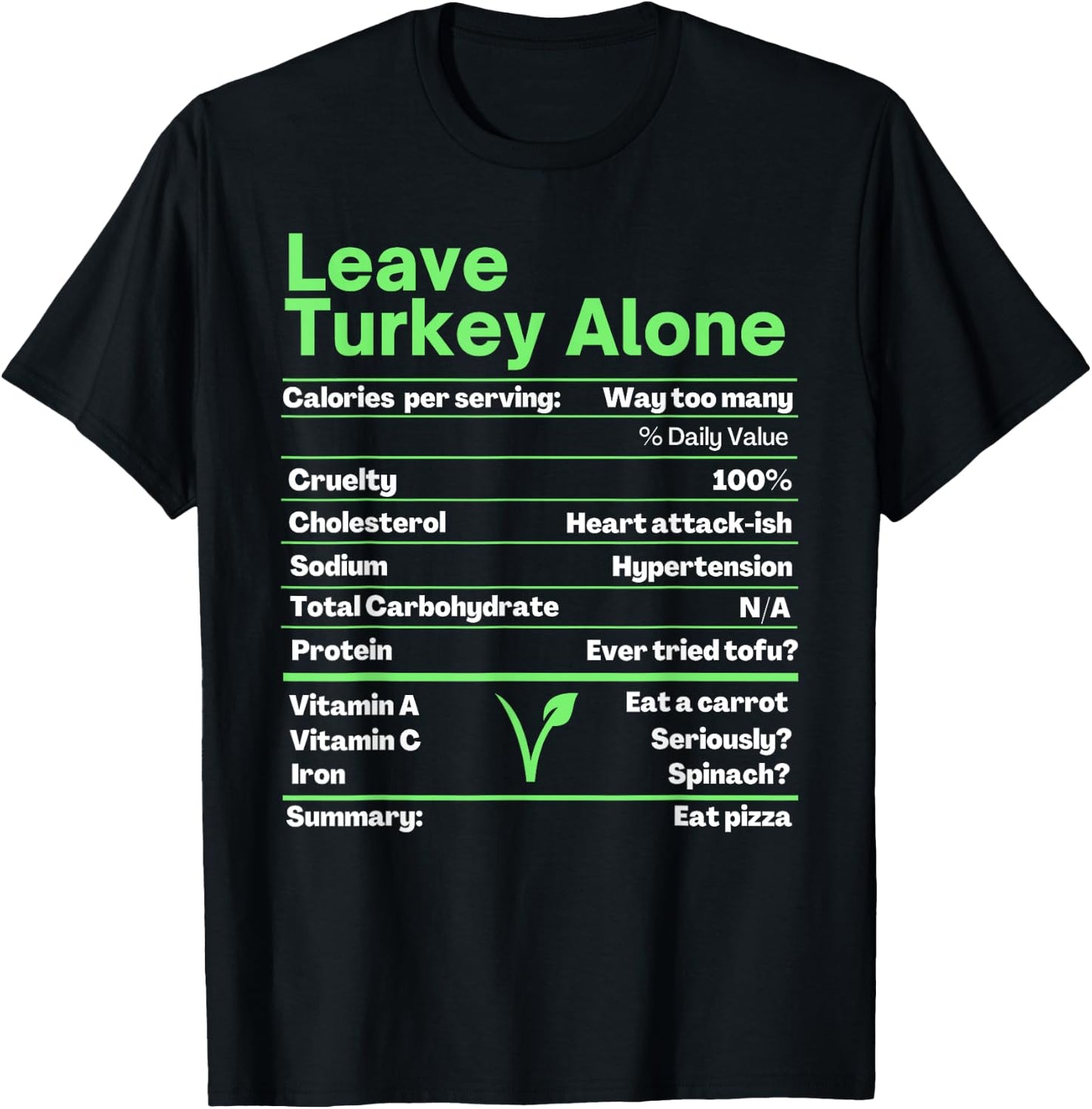 Vegan Thanksgiving Shirt Vegetarian Save a Turkey T-Shirt - T-Shirt | Black
