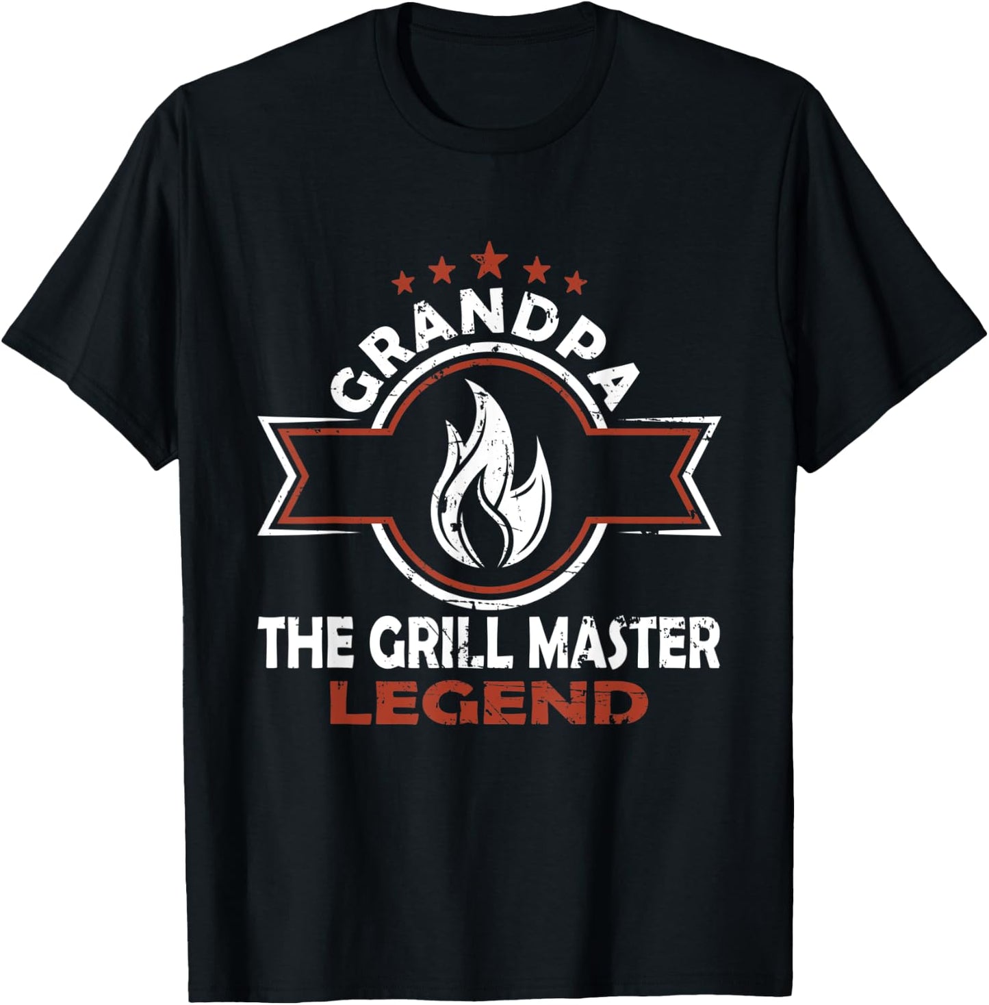 Grandpa the Grillmaster Legend T-Shirt - T-Shirt | Black