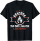 Grandpa the Grillmaster Legend T-Shirt - T-Shirt | Black