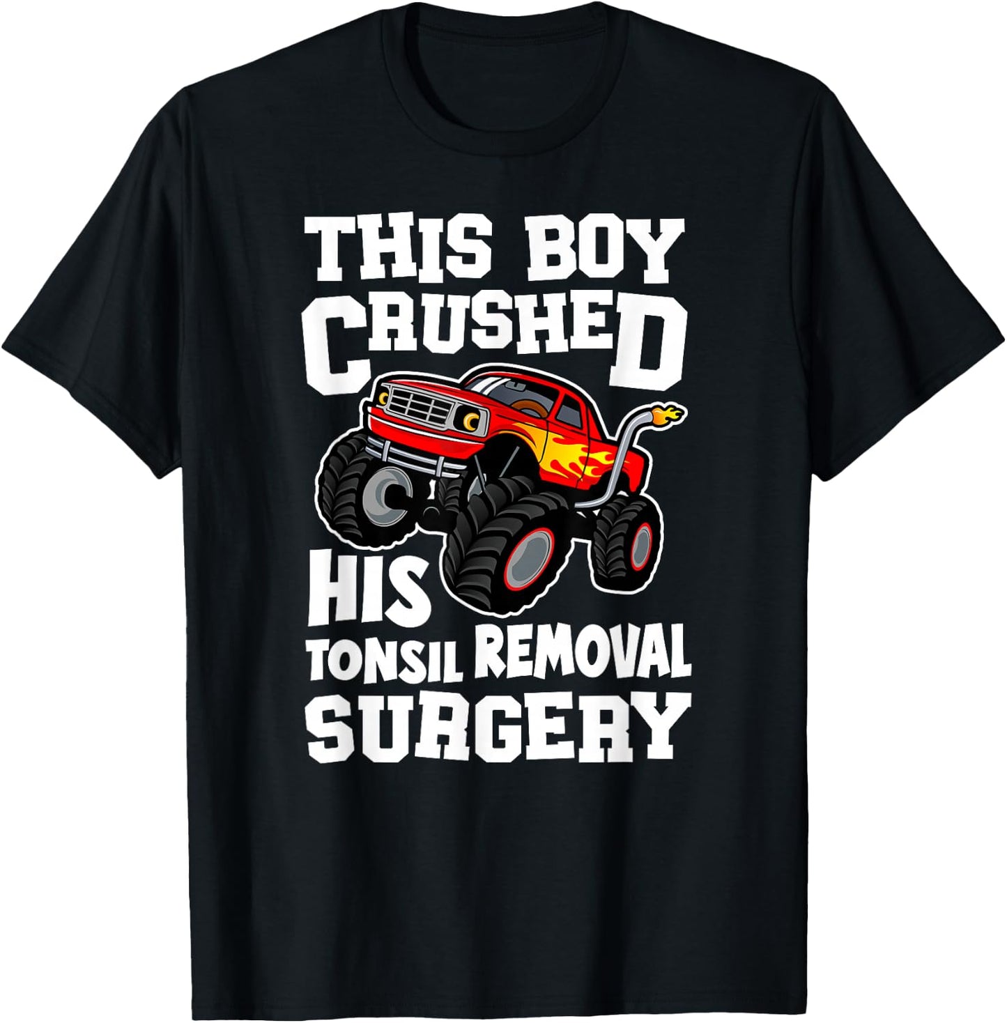 Tonsils Removal Surgery Boy Tonsillectomy Recovery T-Shirt - T-Shirt | Black