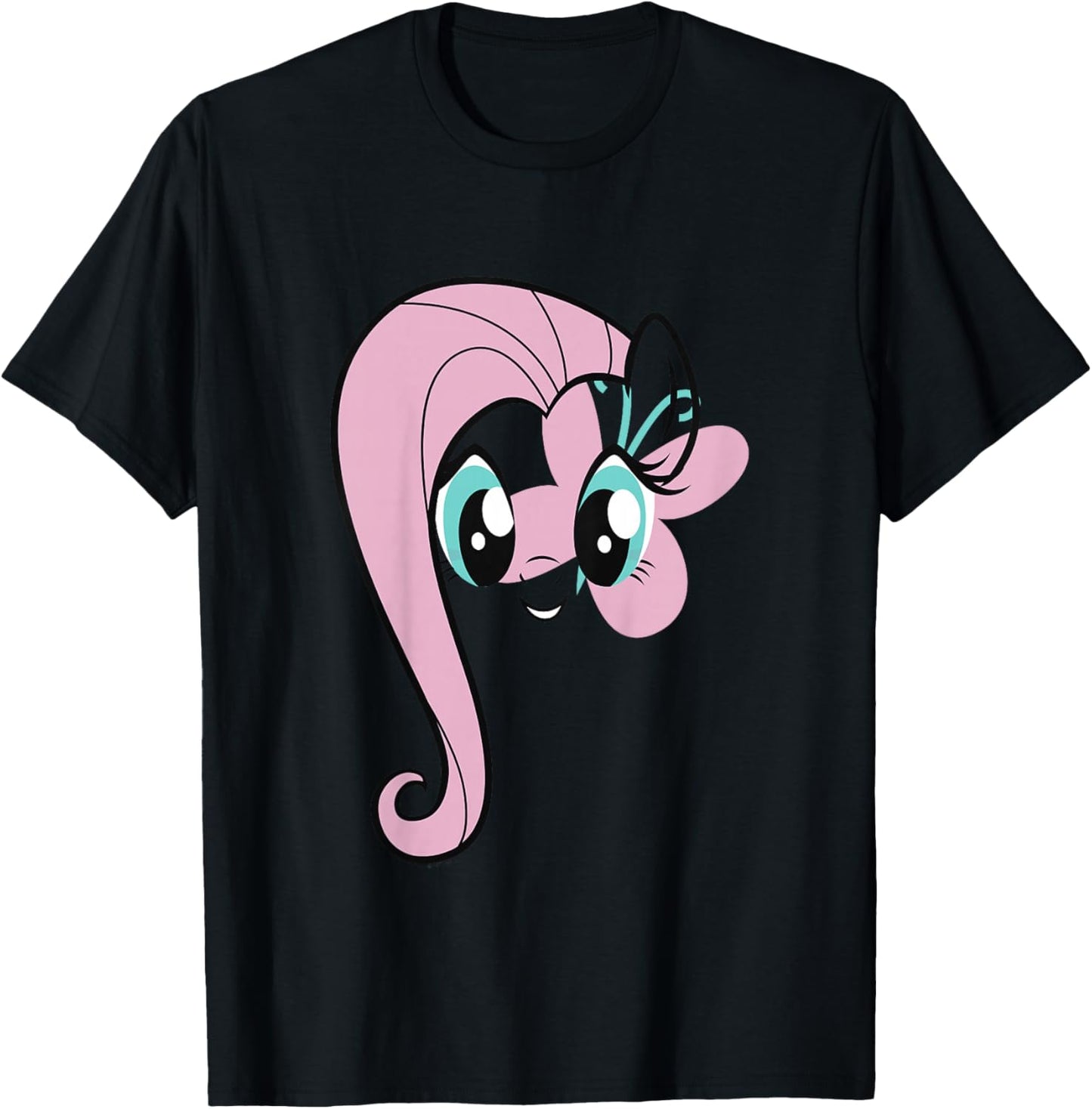 Kids My Little Pony: Friendship is Magic Fluttershy Big Face T-Shirt - T-Shirt | Black