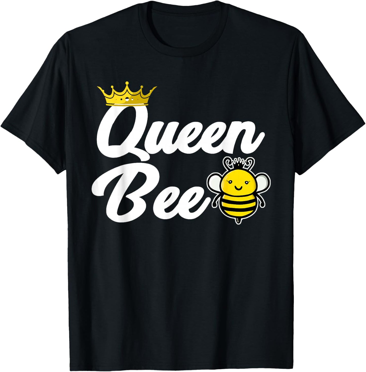 Queen Bee with a Crown funny Queen Bee T-Shirt - T-Shirt | Black