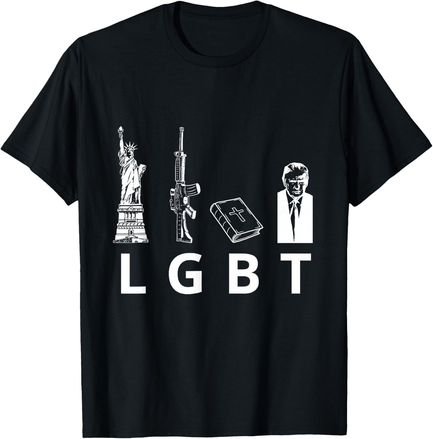 Liberty Guns Bible Trump T-Shirt - T-Shirt | Black