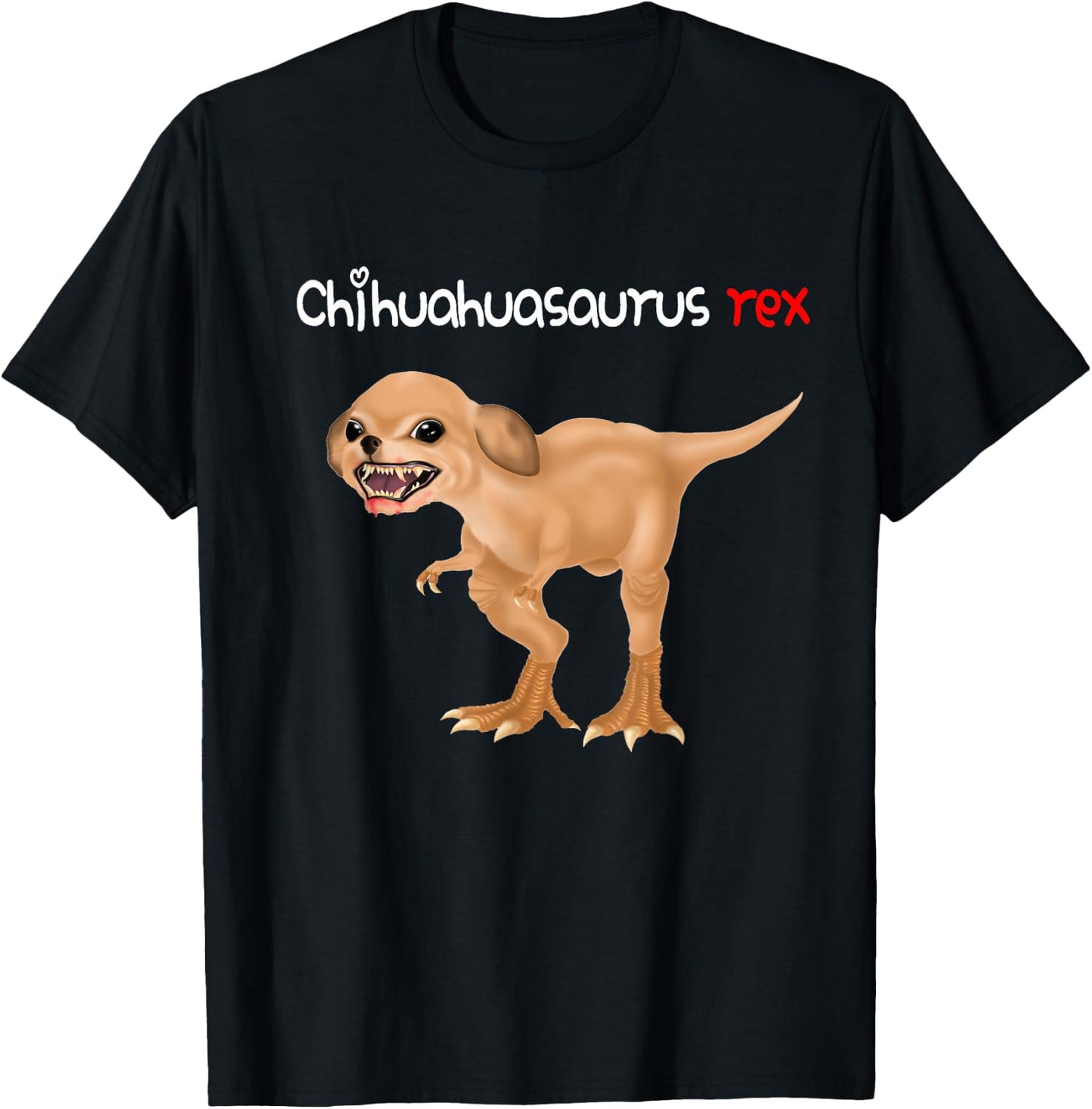 Chihuahua Shirts Chihuahuasaurus Rex T-Shirt - T-Shirt | Black
