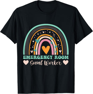 Appreciation Day Woman emergency room social worker T-Shirt - T-Shirt | Black