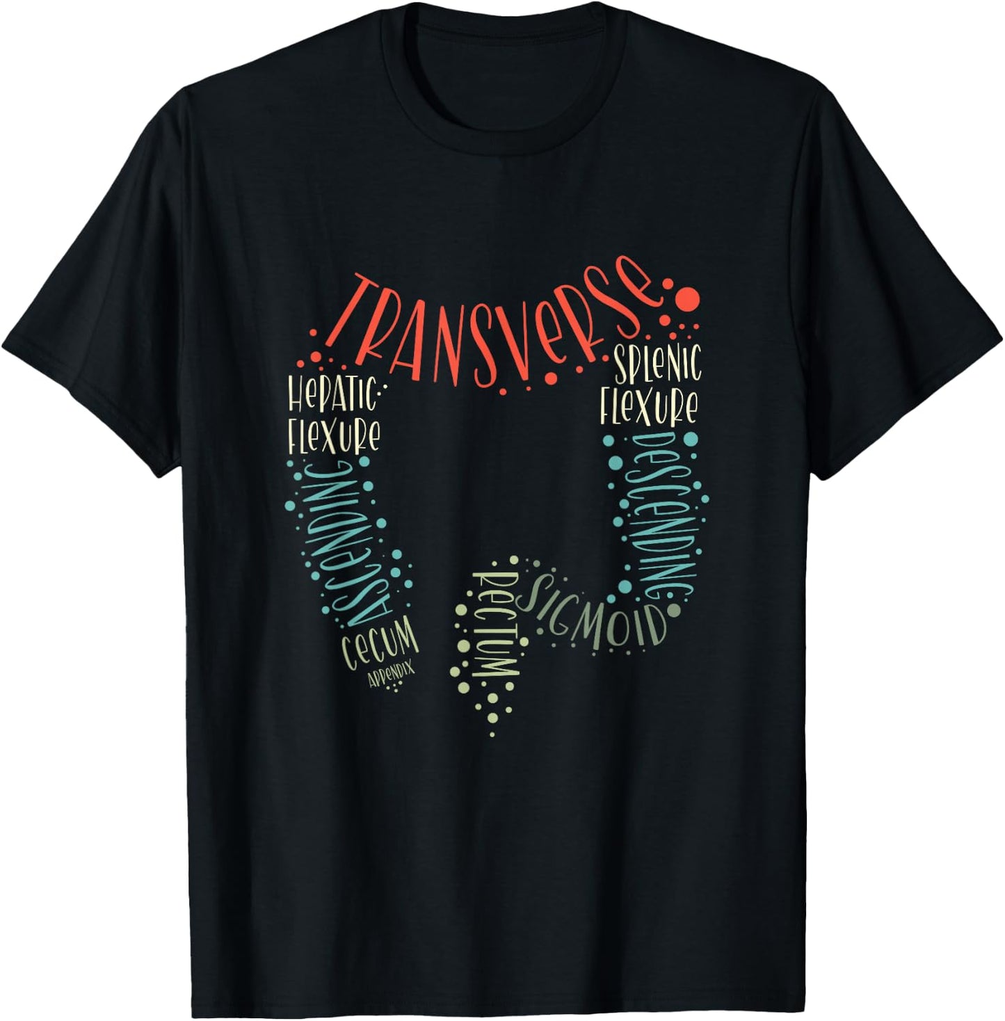 GI Endoscopy Nurse Endo Tech Colonoscopy Colon Anatomy T-Shirt - T-Shirt | Black