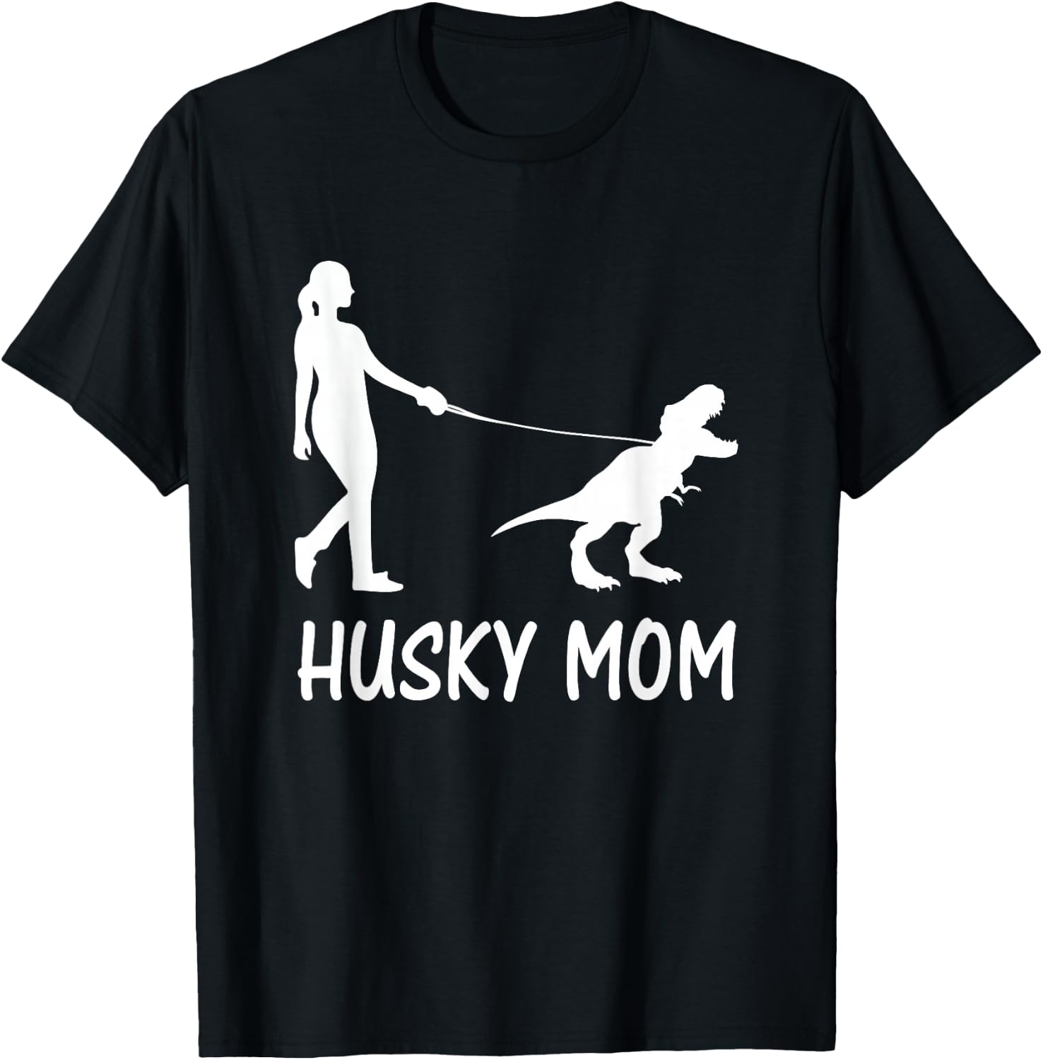 Husky Mom Siberian Husky Mama Dog Dinosaur Women Mother T-Shirt - T-Shirt | Black