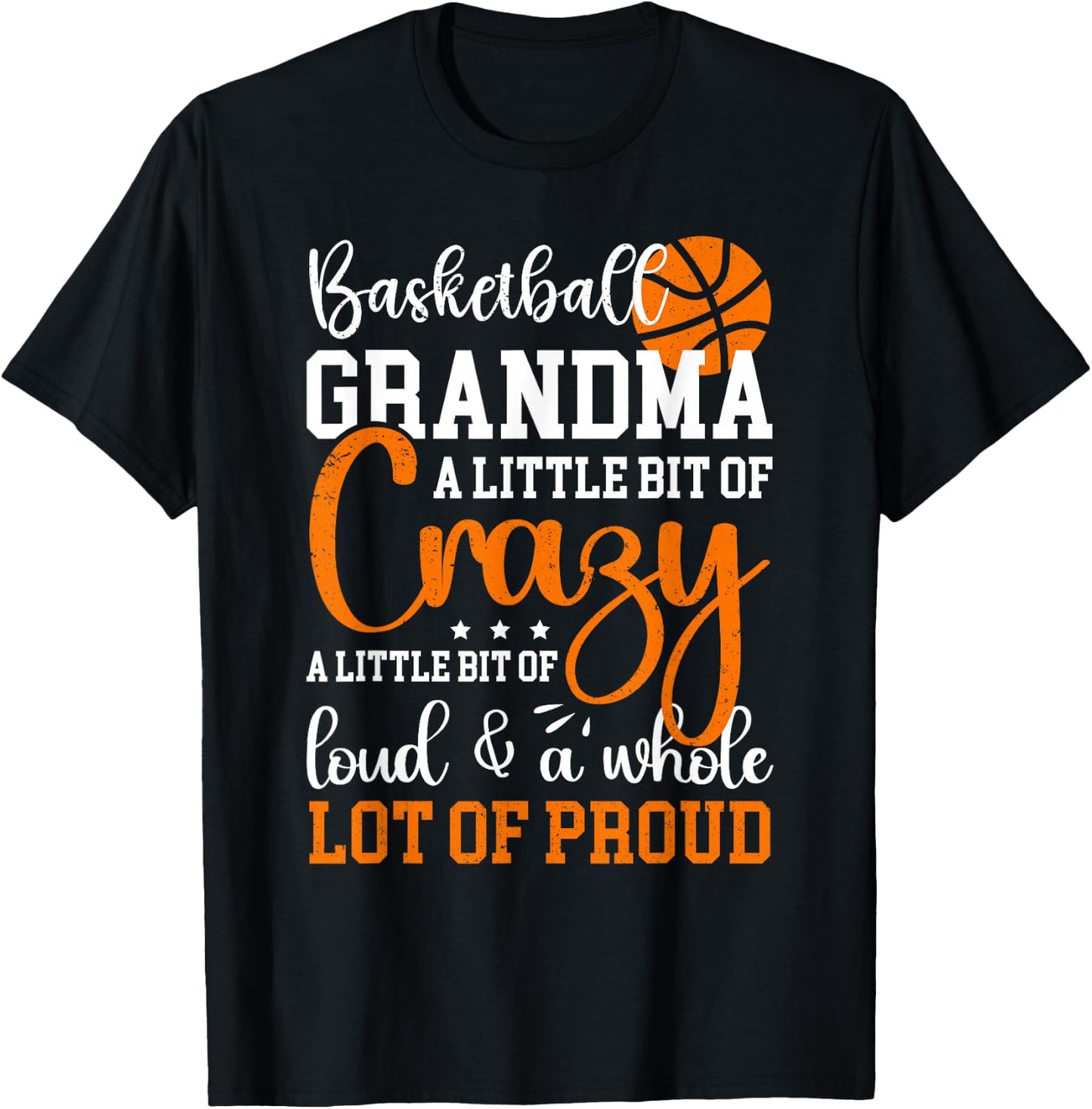 Basketball Grandma Proud Grandmother Of A Basketball Player T-Shirt - T-Shirt | Black