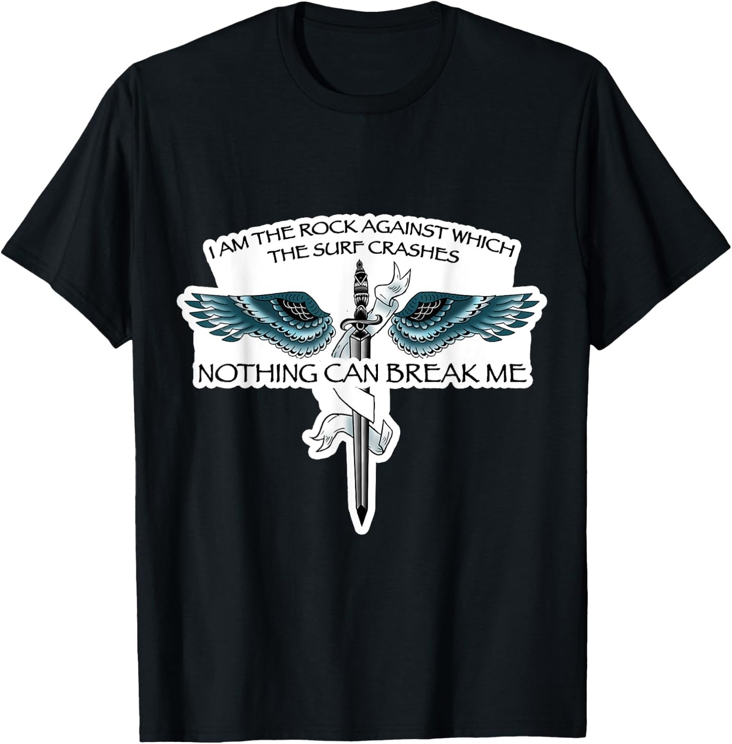 Valkyrie ACOSF Designed Quotes "Nothing-can-break-me" T-Shirt - T-Shirt | Black