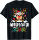 Kindergarten Teacher Squad Funny Reindeer Teacher Christmas T-Shirt - T-Shirt | Black