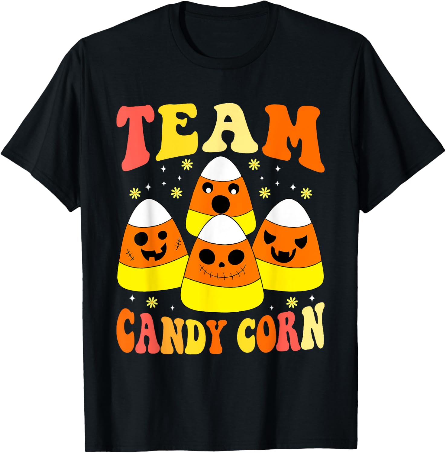 Team Candy Corn Funny Halloween T-Shirt - T-Shirt | Black