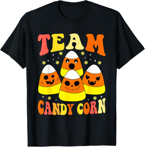 Team Candy Corn Funny Halloween T-Shirt - T-Shirt | Black