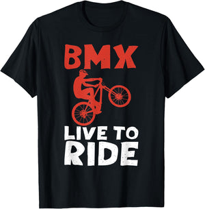 BMX live to ride Bike BMX Rider T-Shirt - T-Shirt | Black