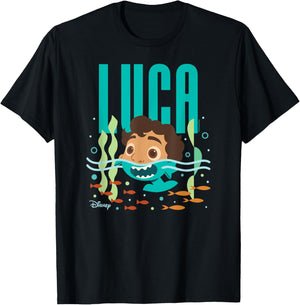 Luca - Half Human Half Sea Monster Luca T-Shirt - T-Shirt | Black