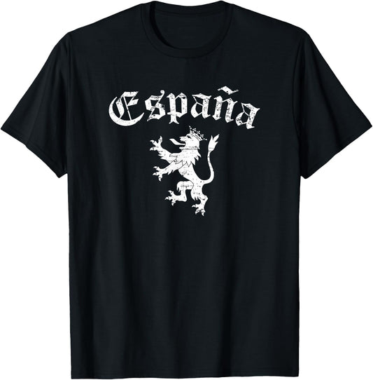 Espana Spain Lion Symbol Spanish Spaniard Pride T-Shirt - T-Shirt | Black