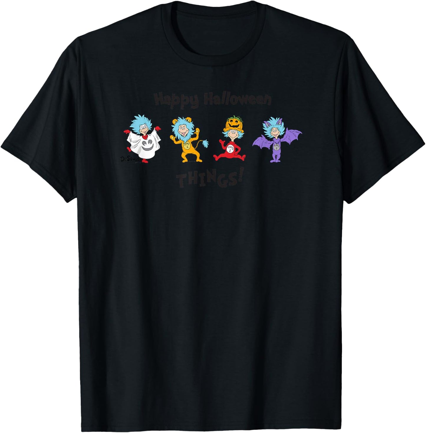Dr. Seuss Happy Halloween Things T-Shirt - T-Shirt | Black