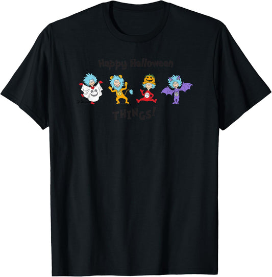 Dr. Seuss Happy Halloween Things T-Shirt - T-Shirt | Black