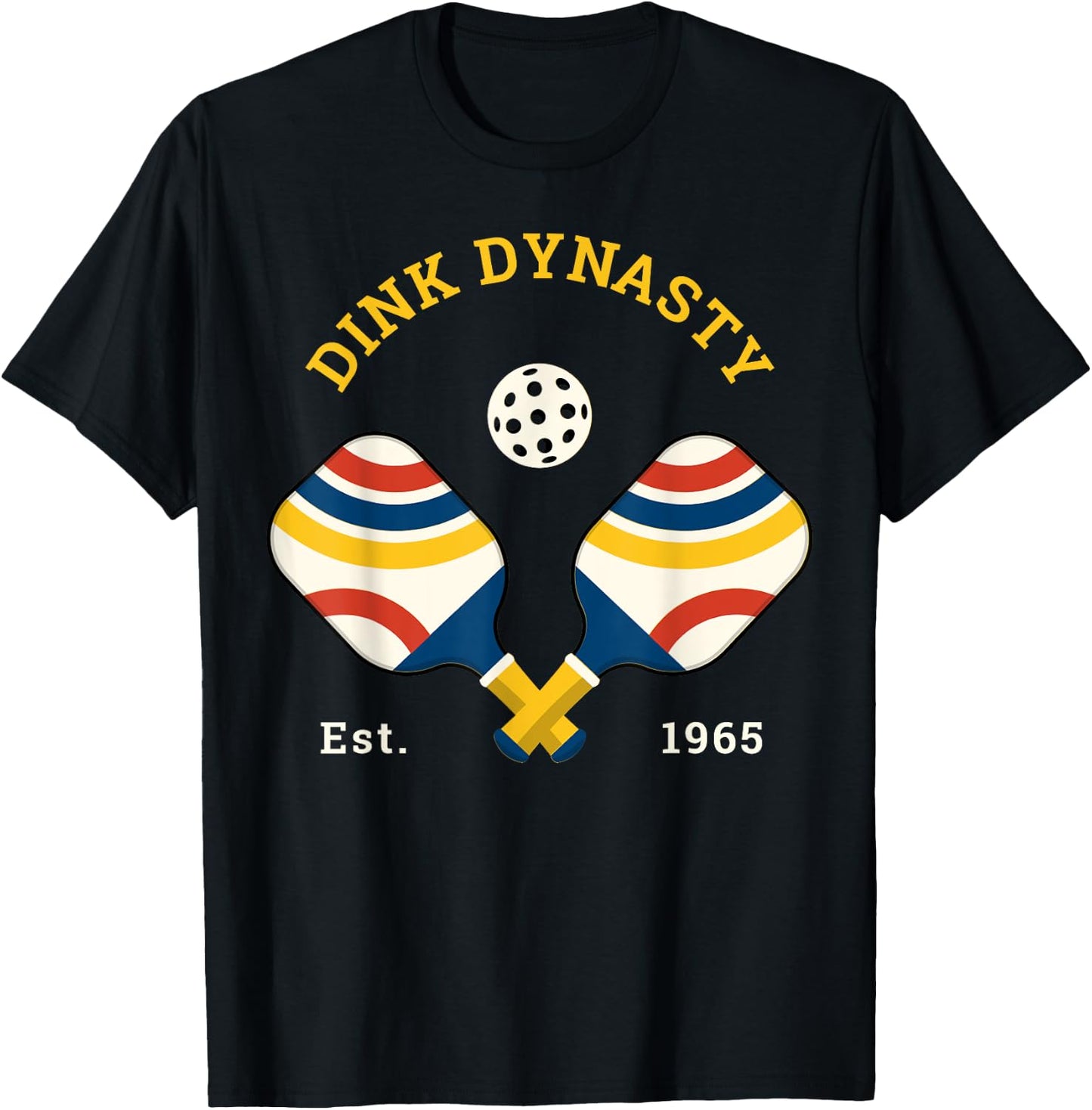 Funny Dink Pickleball Gifts and Dink Dynasty T-Shirt - T-Shirt | Black