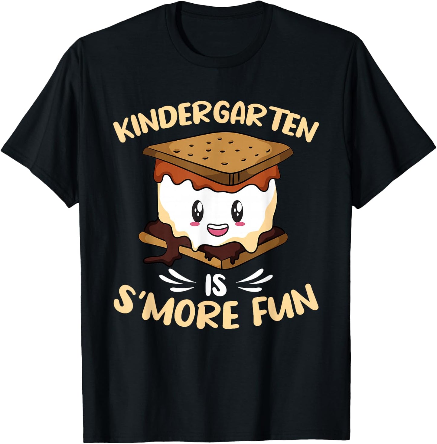 Kindergarten Is S'more Fun Toddler Camping Smores T-Shirt - T-Shirt | Black
