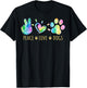 Peace Love Dogs Tie Dye Pet Lover Animal Friend Dog Owner T-Shirt - T-Shirt | Black
