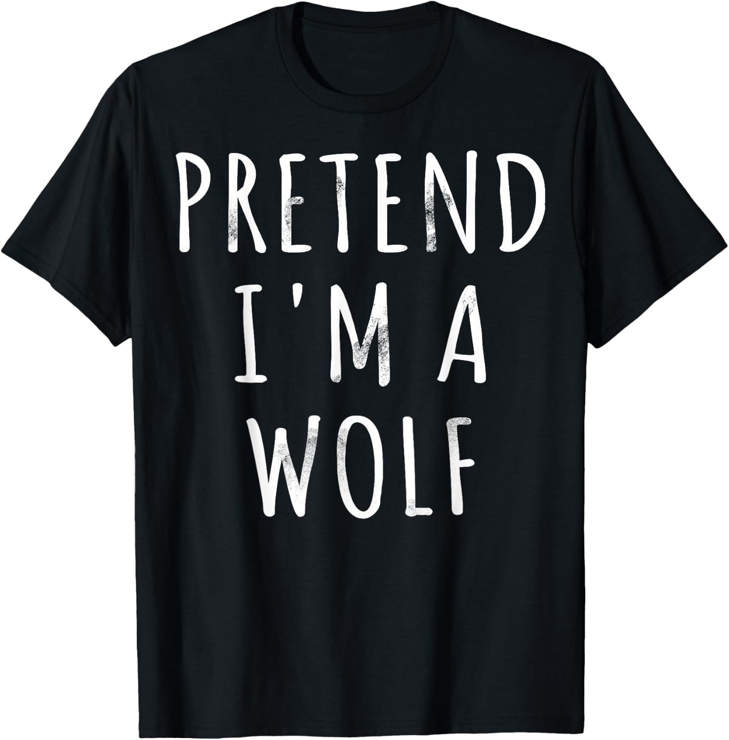 Pretend I'm A Wolf lazy Halloween Costume Party Men Matching T-Shirt - T-Shirt | Black