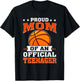 Proud Mom of an Official Teenager 13th Birthday Basketball T-Shirt - T-Shirt | Black