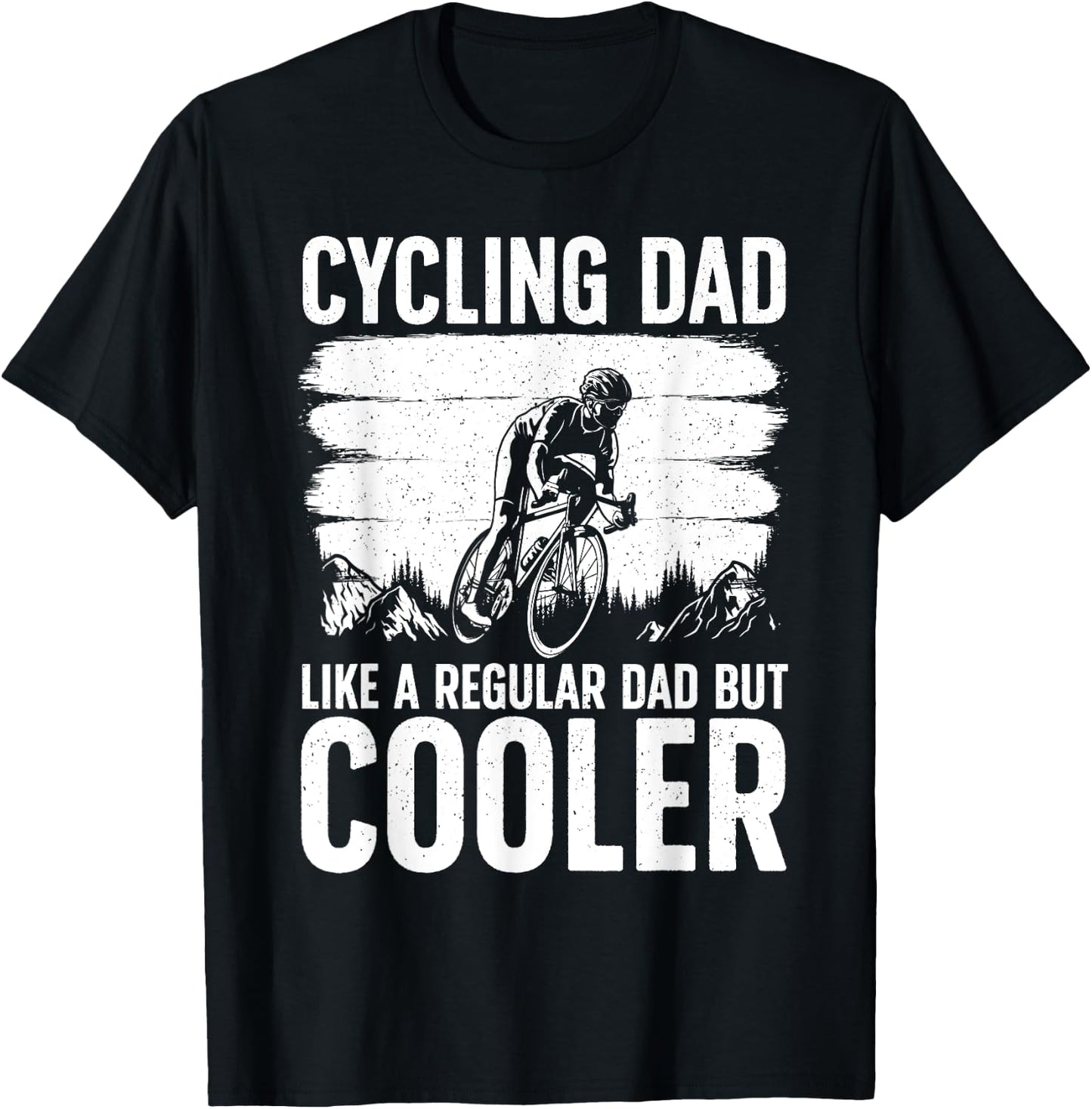 Cool Cycling For Dad Men Bicycling Bikers Bicycle Bike Rider T-Shirt - T-Shirt | Black