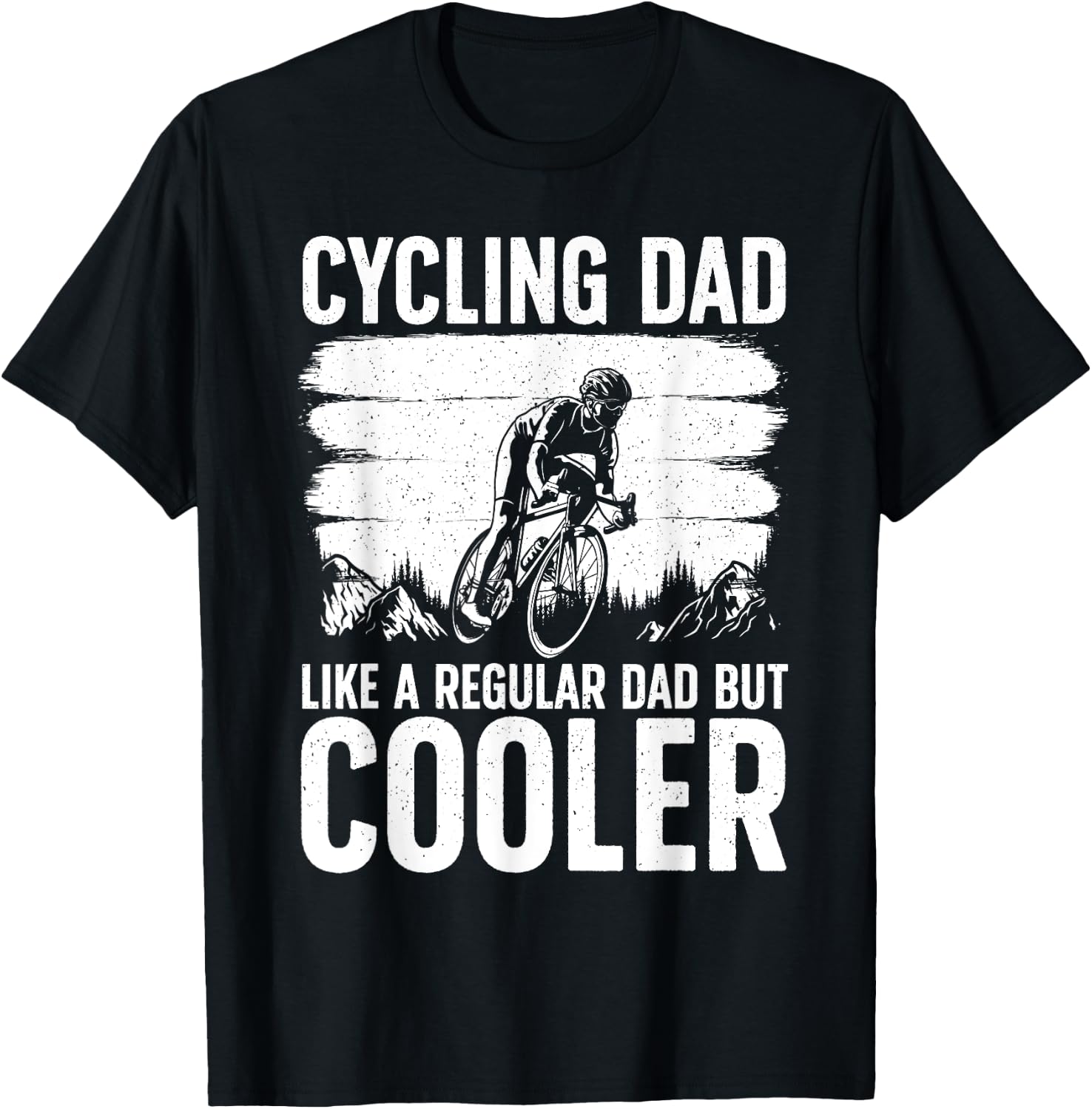 Cool Cycling For Dad Men Bicycling Bikers Bicycle Bike Rider T-Shirt - T-Shirt | Black