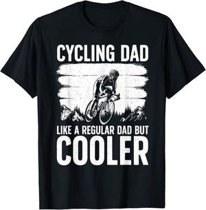 Cool Cycling For Dad Men Bicycling Bikers Bicycle Bike Rider T-Shirt - T-Shirt | Black