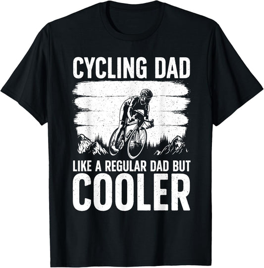 Cool Cycling For Dad Men Bicycling Bikers Bicycle Bike Rider T-Shirt - T-Shirt | Black