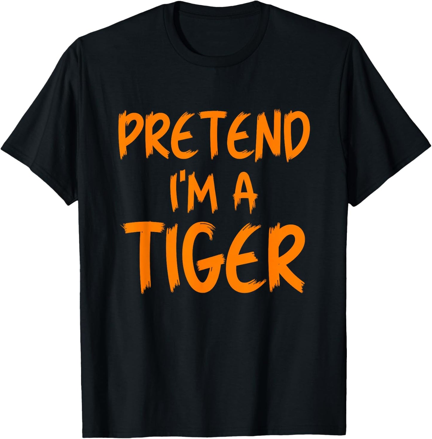 Halloween Pretend I'm A Tiger Costume Funny Lazy Kids Adult T-Shirt - T-Shirt | Black