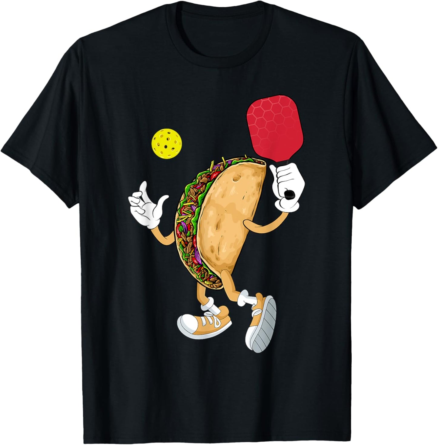 Mexico Taco Pickleball Player Sports Lover Cinco De Mayo Men T-Shirt - T-Shirt | Black