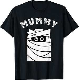 Mummy Ghost Costume Mom Halloween Decor Mummy Bandage T-Shirt - T-Shirt | Black