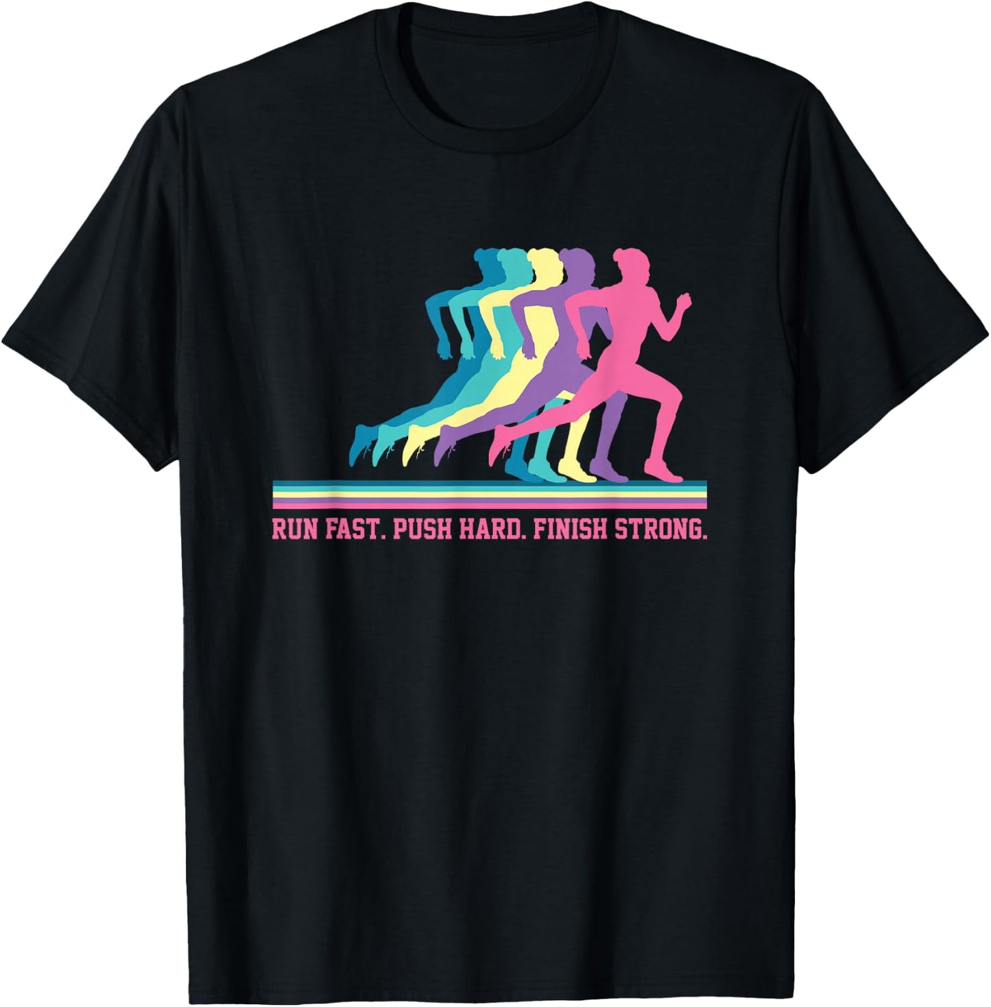 Women's Running Athletics Runner Motivation Training T-Shirt - T-Shirt | Black