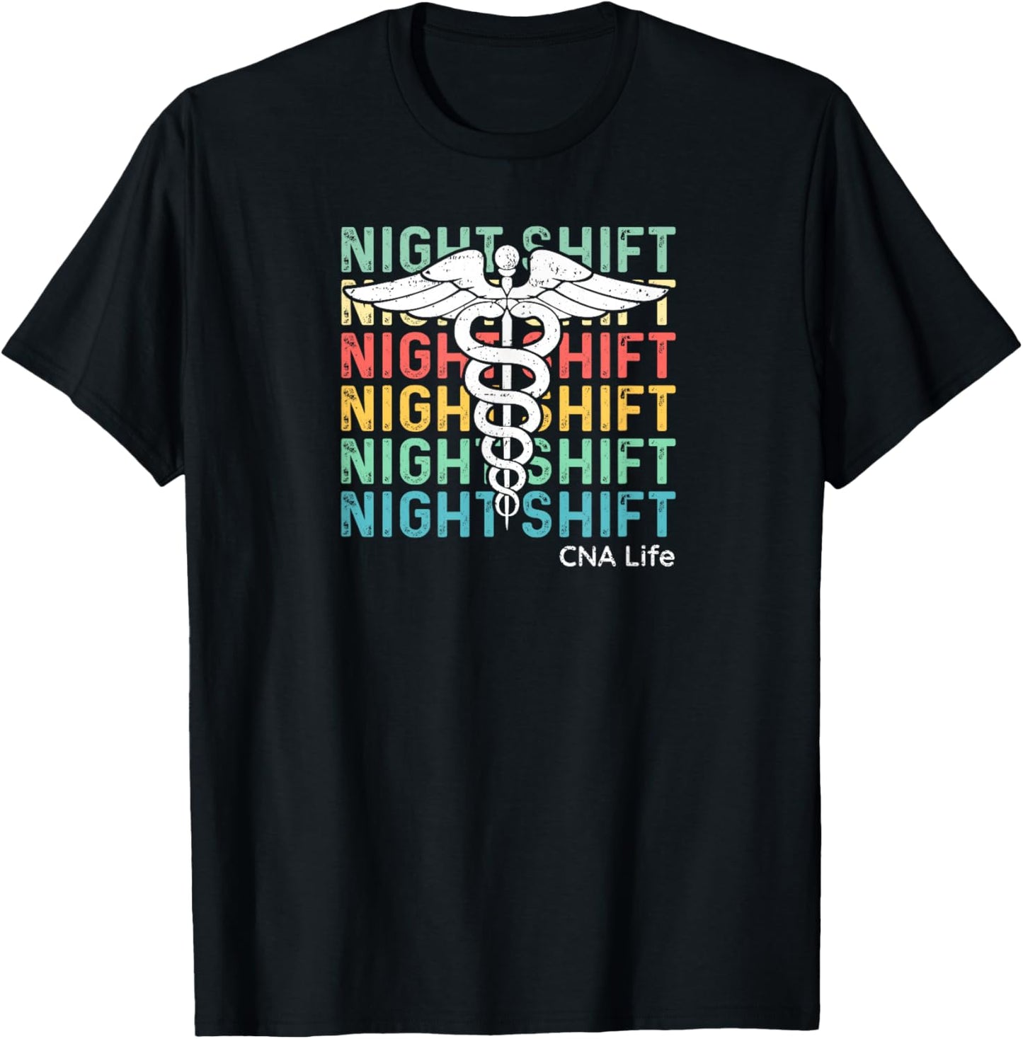 Nurse Medical Night Shift CNA T-Shirt - T-Shirt | Black
