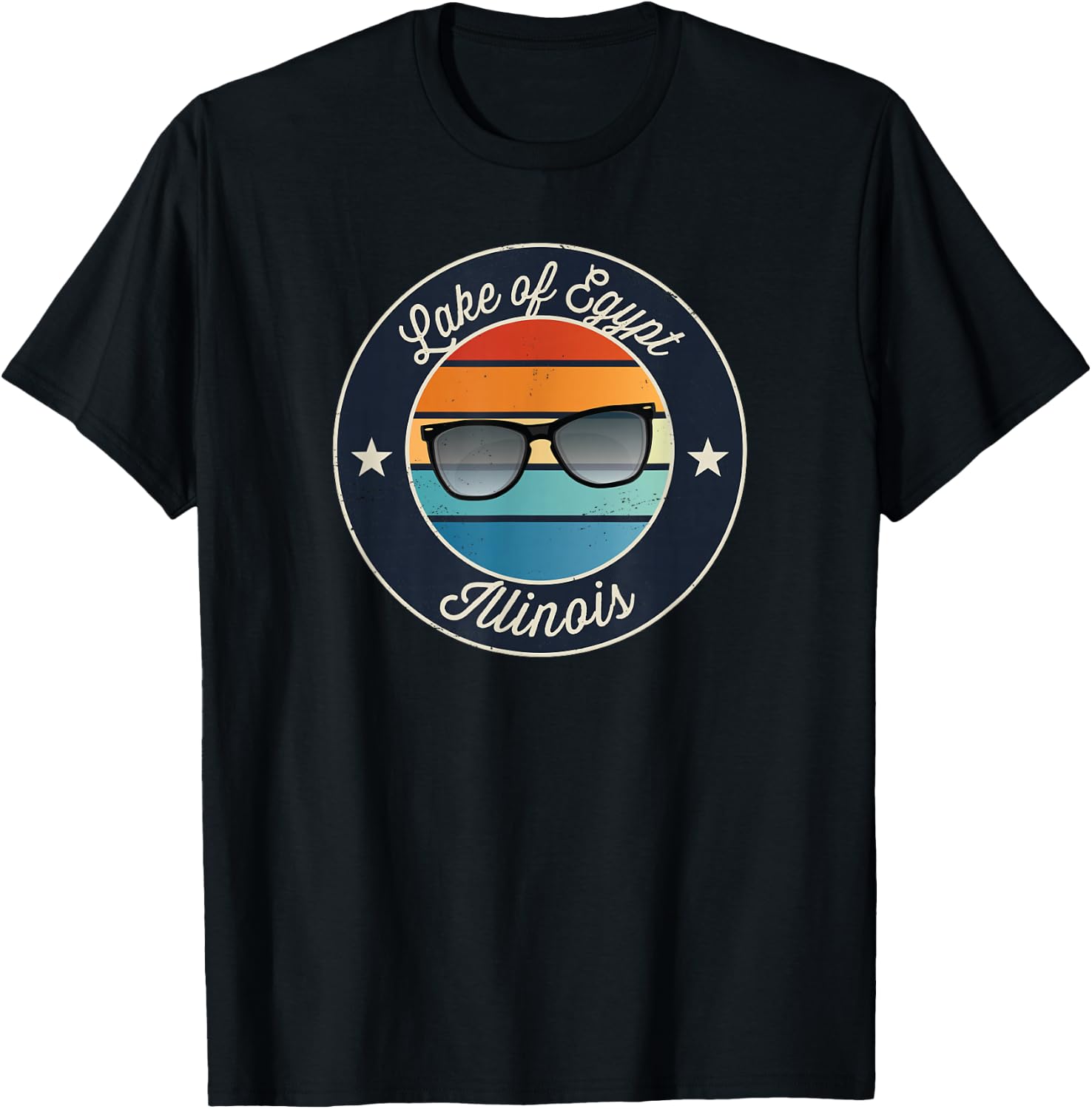 Lake of Egypt - Illinois Souvenir T-Shirt - T-Shirt | Black