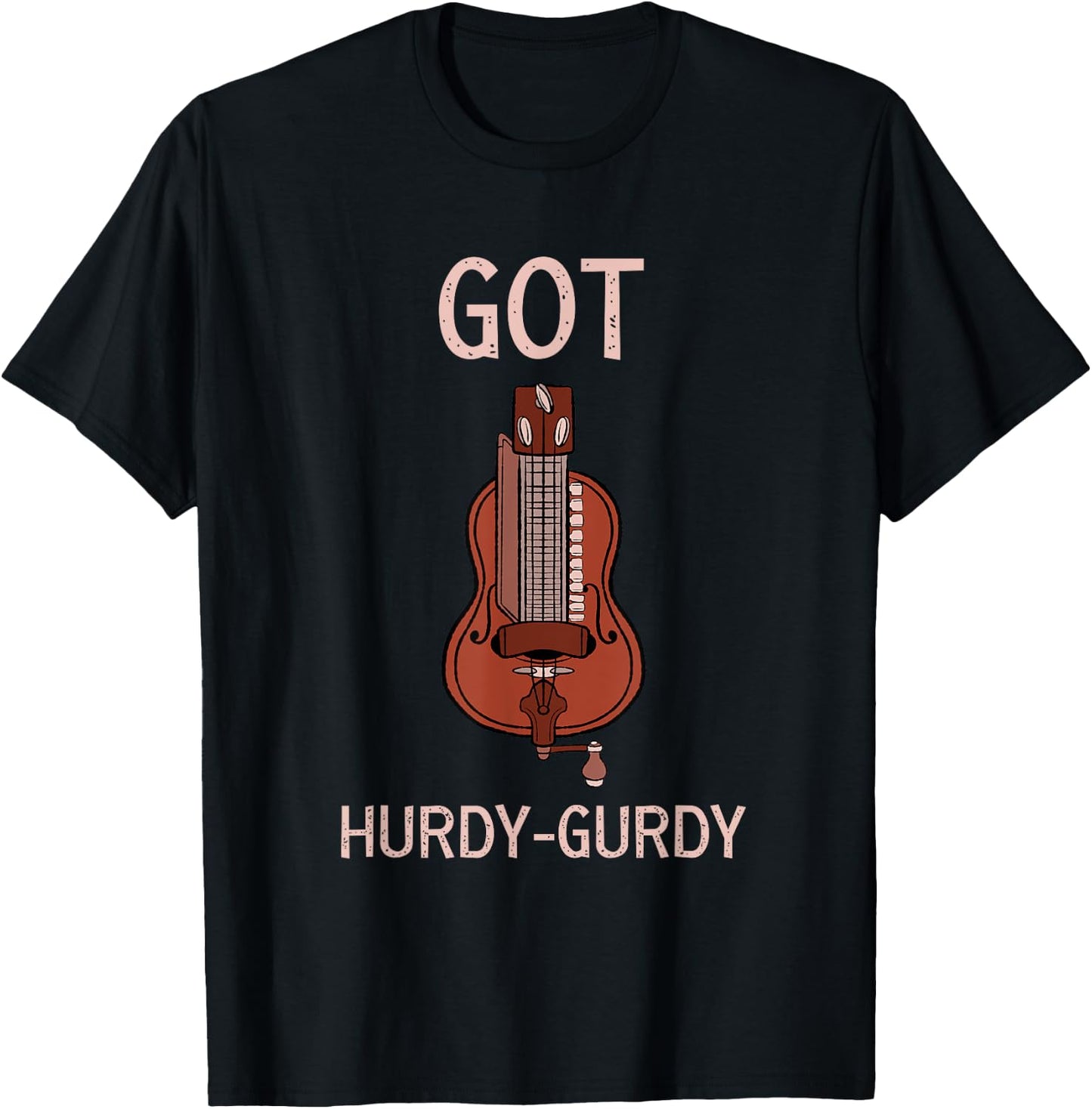 Hurdy Gurdy Medieval Instrument T-Shirt - T-Shirt | Black
