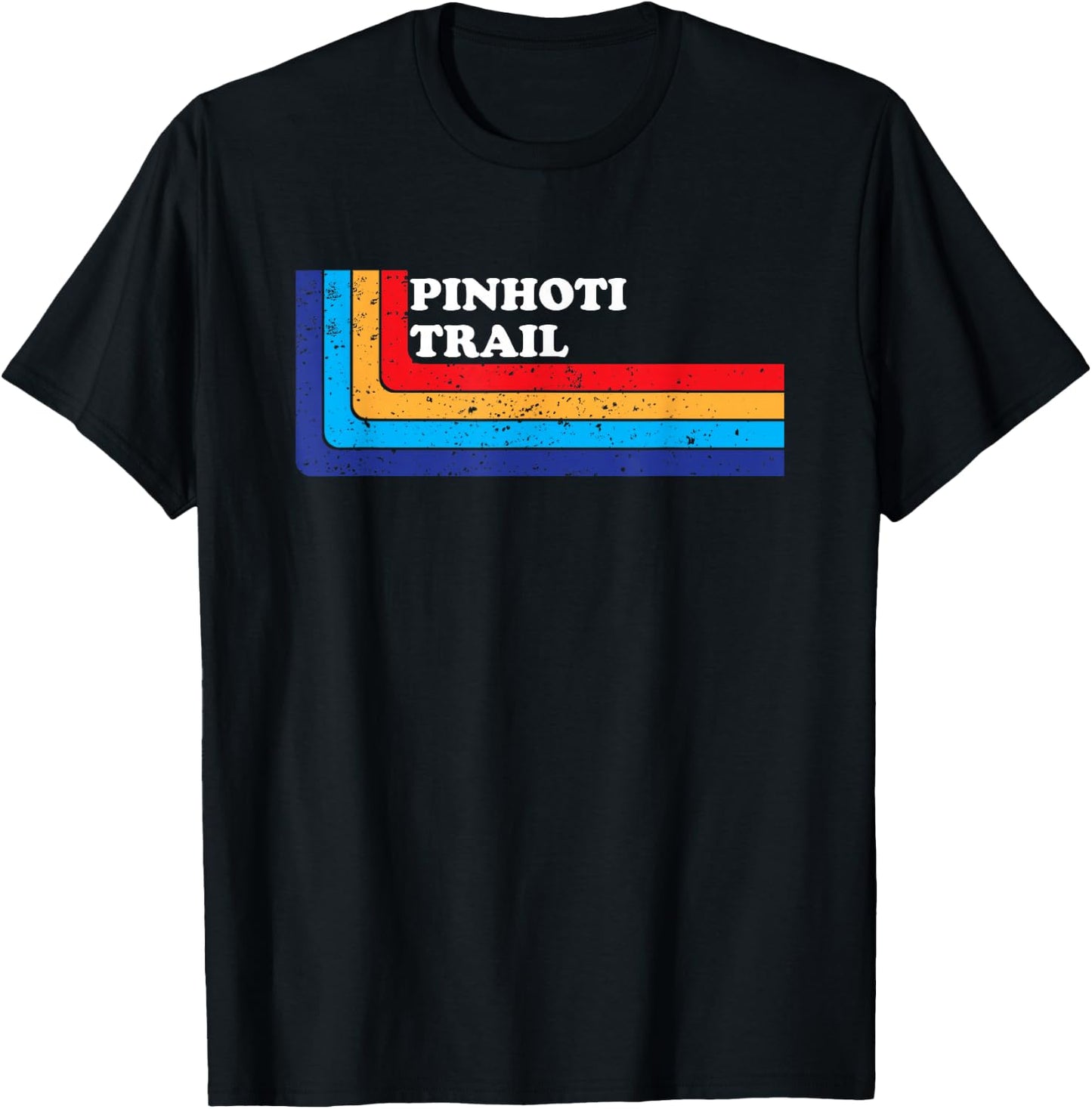 Hiking the Pinhoti Trail Backpacking Rainbow T-Shirt - T-Shirt | Black