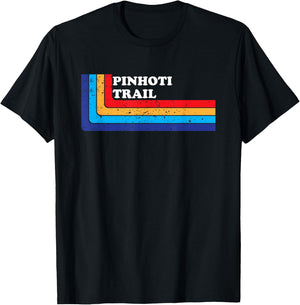 Hiking the Pinhoti Trail Backpacking Rainbow T-Shirt - T-Shirt | Black