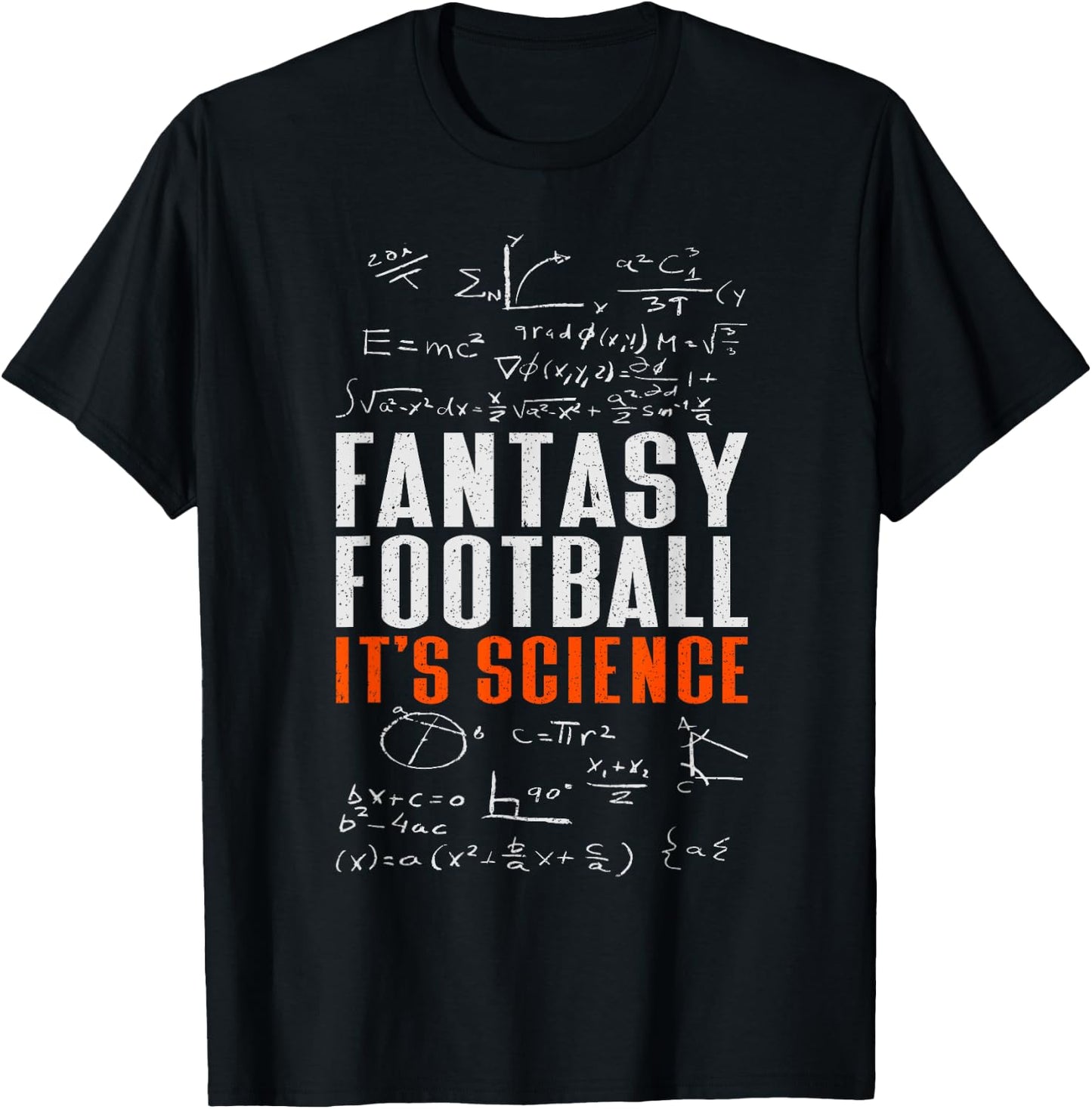 Fantasy Football It's Science | Draft Funny Fantasy Football T-Shirt - T-Shirt | Black