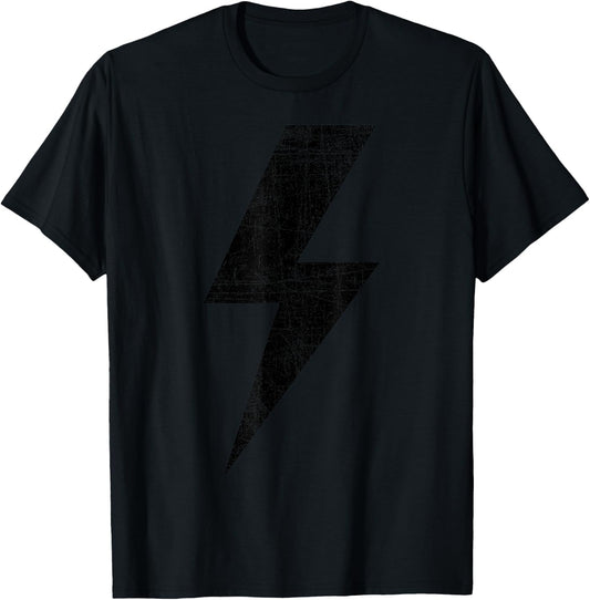 Bolt Lightning Black Design Team T-Shirt - T-Shirt | Black