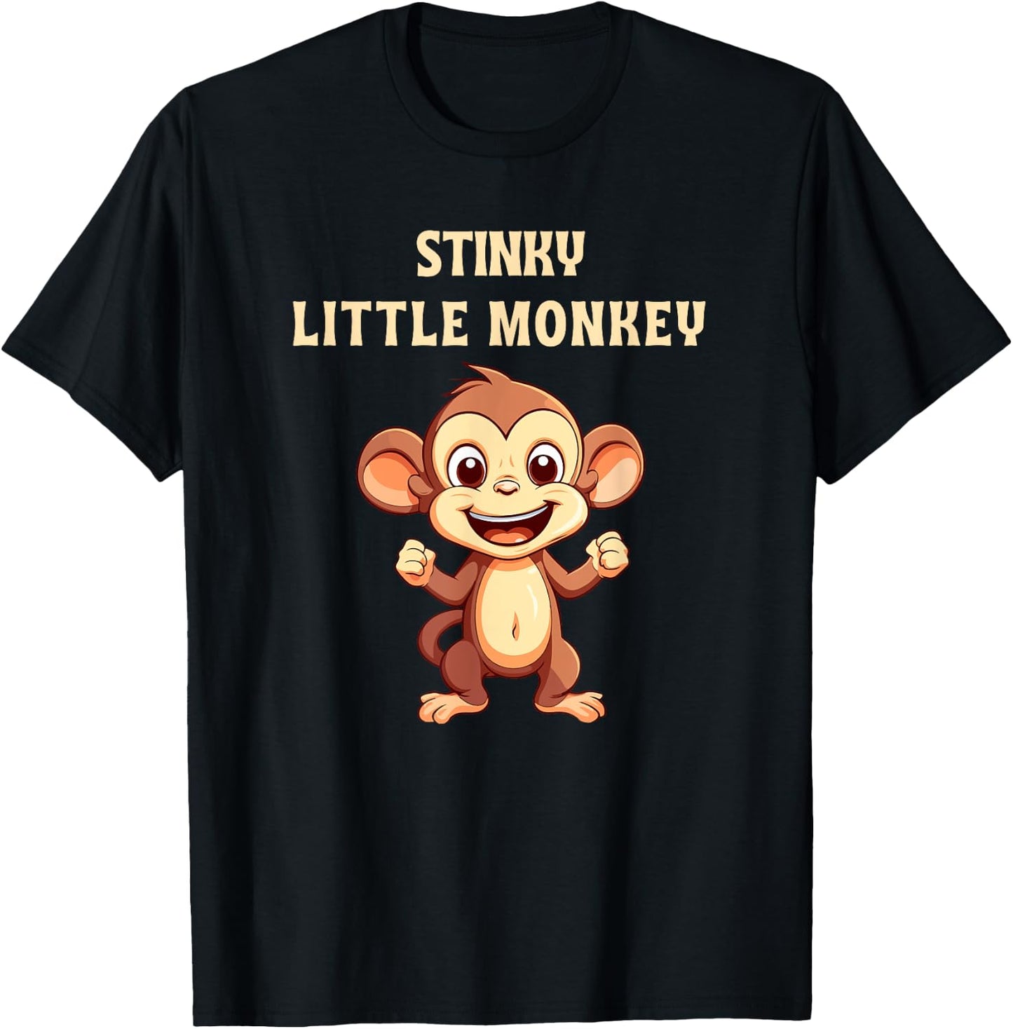 Cute Stinky Little Monkey Fart Nickname for Girlfriend T-Shirt - T-Shirt | Black