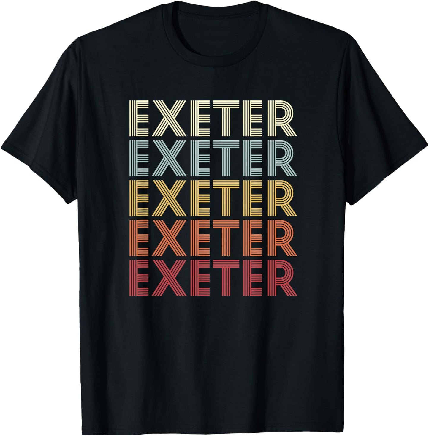 Exeter New Hampshire Exeter NH Retro Vintage Text T-Shirt - T-Shirt | Black