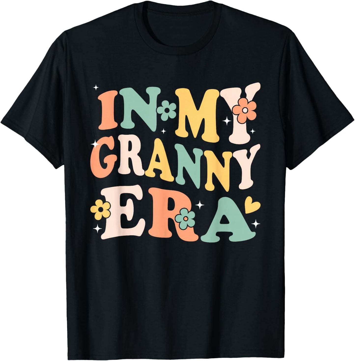 in My Granny Era Funny Sarcastic Groovy Retro Mothers Day T-Shirt - T-Shirt | Black