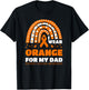 I Wear Orange For My Dad Kidney Cancer Warrior Daughter Kids T-Shirt - T-Shirt | Black