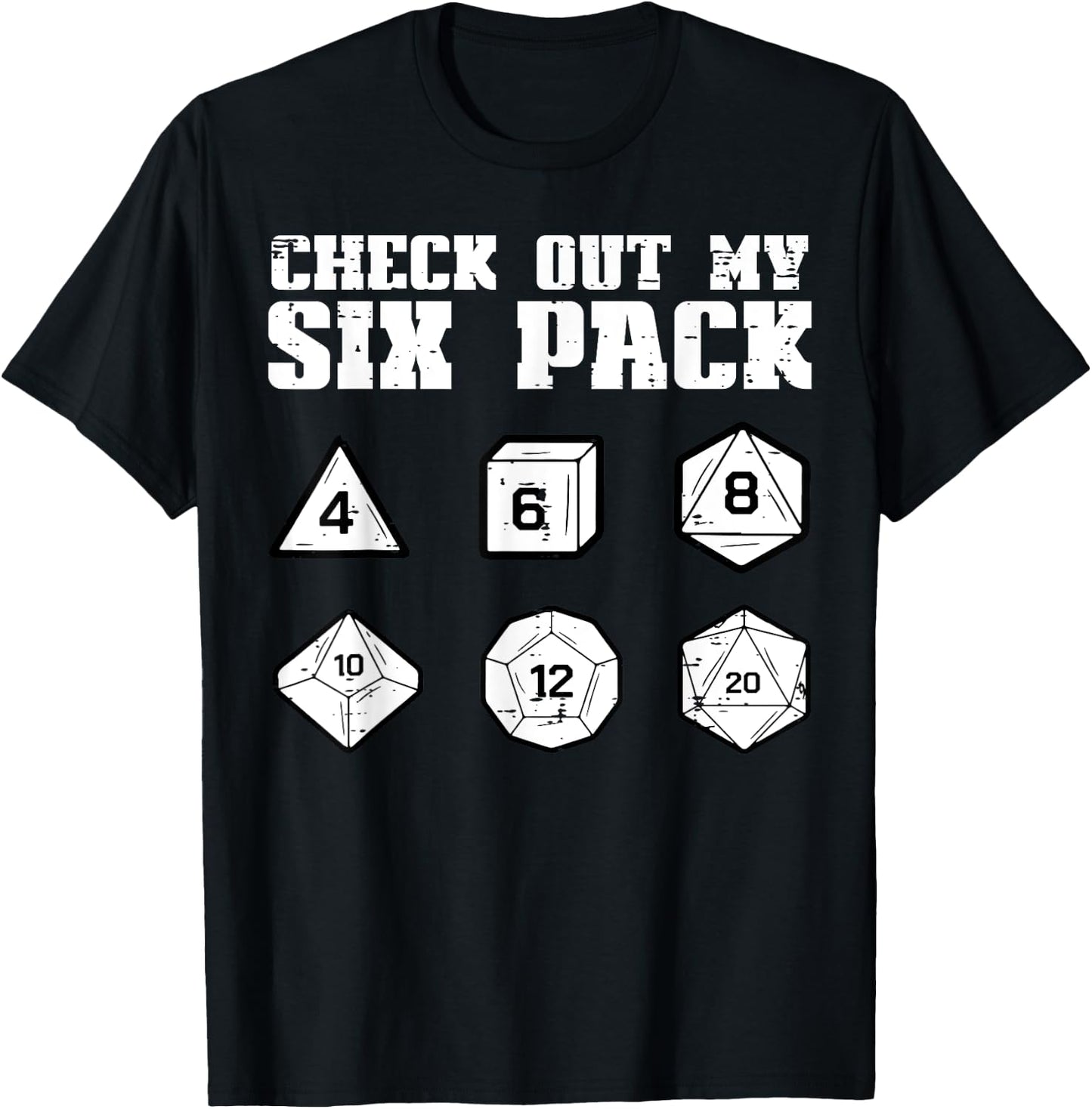RPG Check Out My 6 Pack Funny Gamer Men Boys T-Shirt - T-Shirt | Black